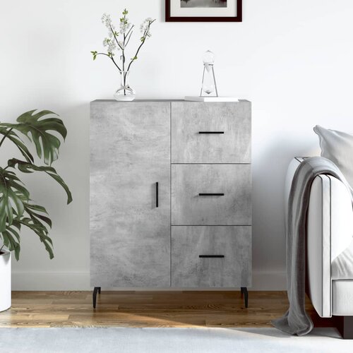 VidaXL Komoda siva boja betona 69 5x34x90 cm od konstruiranog drva Slike