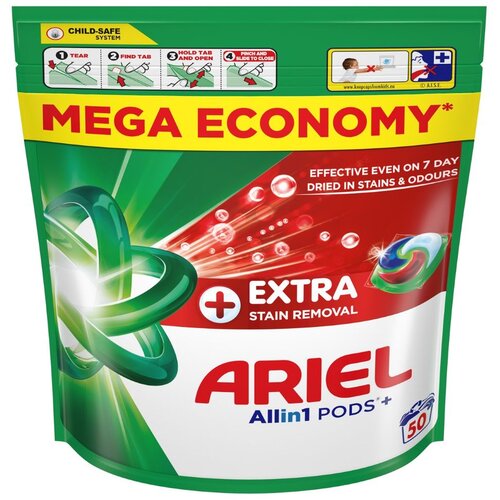 Ariel Extra Hygiene gel kapsule 50 pranja / XXL Slike