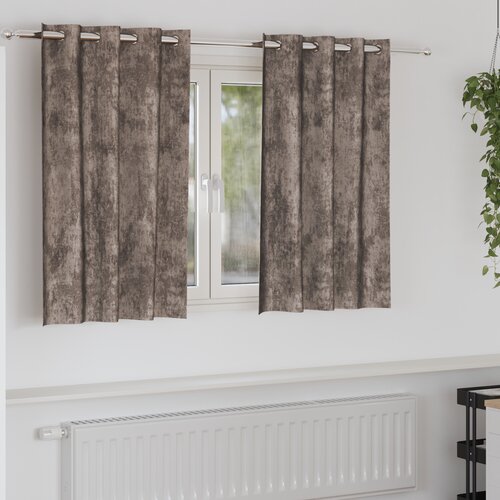 VidaXL večne zavese 2 kosi z očki cappuccino 140x140 cm Slike