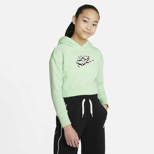 Nike duks za devojčice SPORTSWEAR CROPPED HOODIE zelena DC9763 Slike