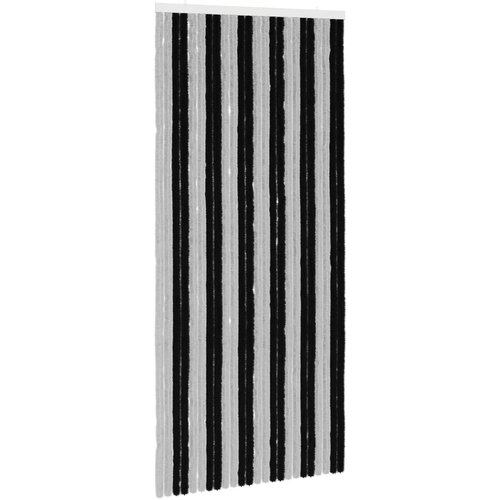vidaXL Zavjesa protiv insekata Chenille Siva i crna 100 x 220 cm - Siva i crna (dvostripa) 100 x 220 cm Cijene