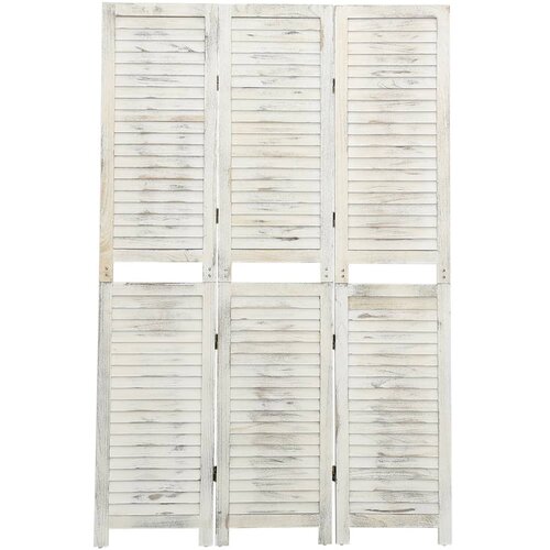 Furnova Paravan 3-delni antično bel 105x165 cm les, (21929694) Slike