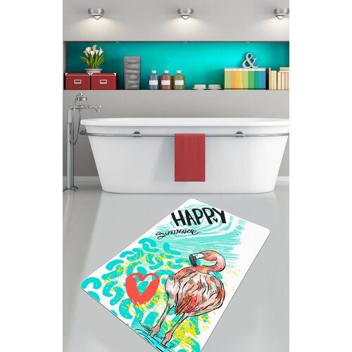  Happy Flamingo (70 x 120) Multicolor Bathmat Cene
