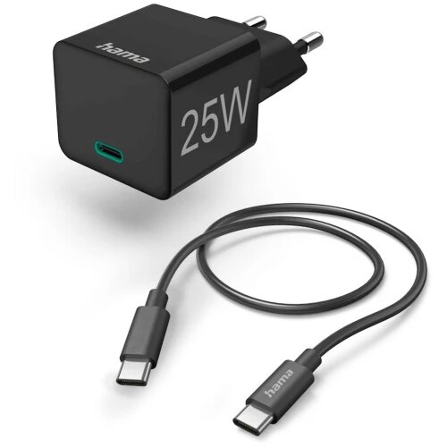 Hama Punjač set, USB-C, 25W, 1,5m, crni Cijene