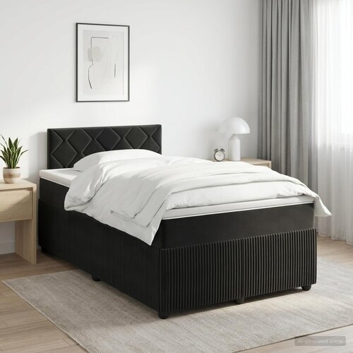  Boxspring krevet s madracem Crna 120 x 190 cm Bar&scaron;un Cijene