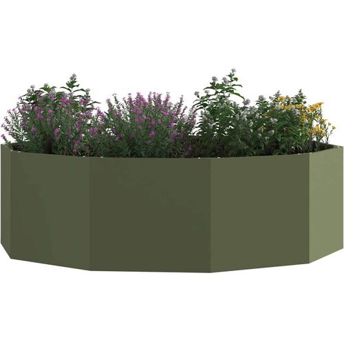  Sadilica Maslinasto zelena 120 x 120 x 35 cm Čelik Slike
