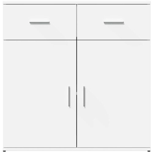  Komoda bela 79x38x80 cm inženirski les Slike