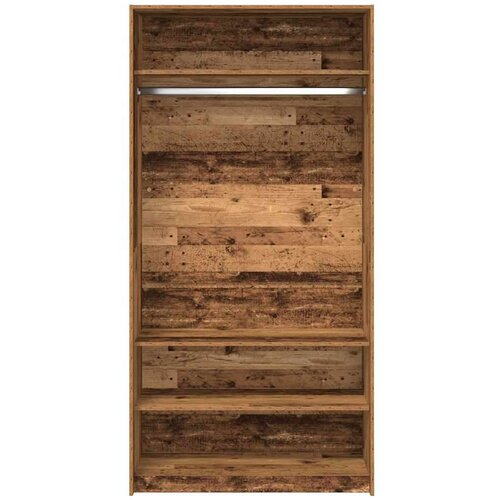 vidaXL Garderobna omara starinski les 100x50x200 cm inženirski les Cene