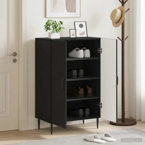  Ormar za cipele HAARLEM 59 5 x 39 5 x 89 5 cm Konstruirano drvo - Crna Cijene