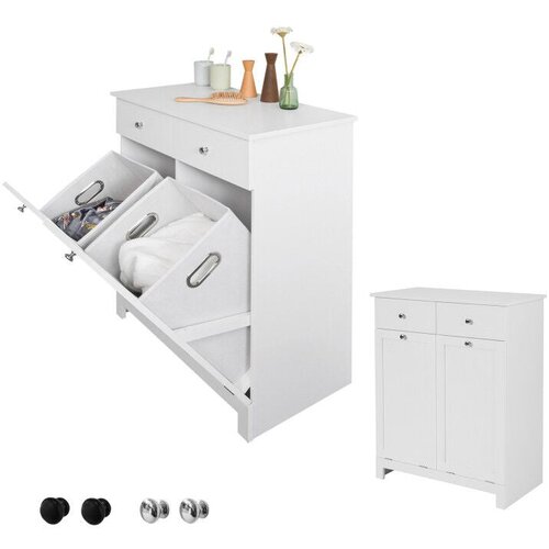 SoBuy kopalni&amp;scaron;ka omarica za shranjevanje perila v beli barvi v stilu minimalizma, (20814795) Slike
