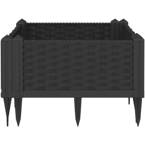  Vrtna sadilica s klinovima crna 42,5 x 42,5 x 28,5 cm PP Slike