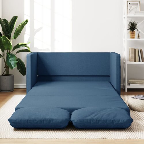vidaXL talni raztegljiv kavč 2 v 1 moder 112x174x55 cm blago Cene