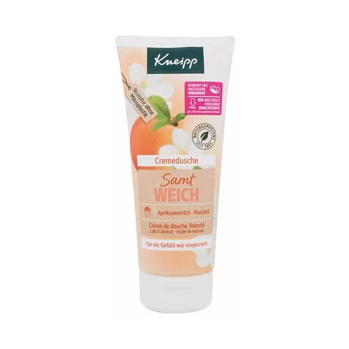 Kneipp as soft as velvet body wash apricot & marula vlažilni gel za prhanje z vonjem mareličnega mleka 200 ml za ženske