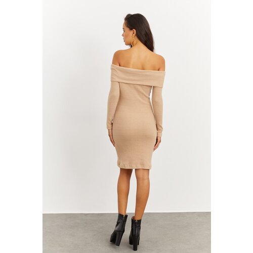 Cool &amp;amp; Sexy Women&amp;#039;s Camel Madonna Collar Camisole Dress CG272 Slike