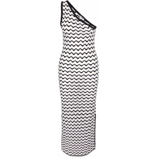 Noisy_May Pletena haljina 'SADIE' toplo smeđa / crna / bijela