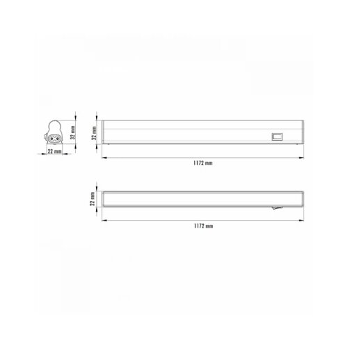  LED SVETILJKA KL T5 1,2m 16W 6500K PREKIDAC BELA Cene