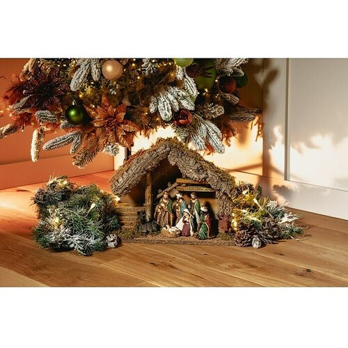  Hiška za jaslice naravno zelene (Do x Š x V: 19 x 39 x 28 cm, Les) Cene