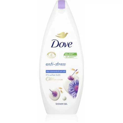Dove Anti-Stress relaksacijski gel za prhanje Blue Chamomile & Oat Milk 250 ml