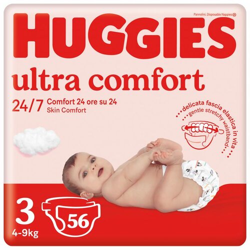 Huggies little movers pelene za bebe, 4 - 9 kg, 56 kom Slike