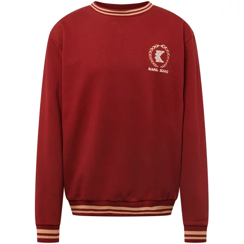 Karl Kani Sweater majica bež / hrđavo crvena / bijela