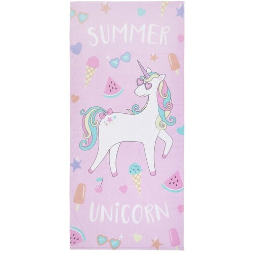 Catherine Lansfield Ružičasti/ljubičasti pamučan ručnik za plažu 76x160 cm Summer Unicorn &ndash; Cijene