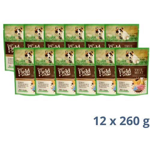 Sam's Field true meat puppy ćuretina sa lososom i lanenim uljem - 3.1 kg Cene