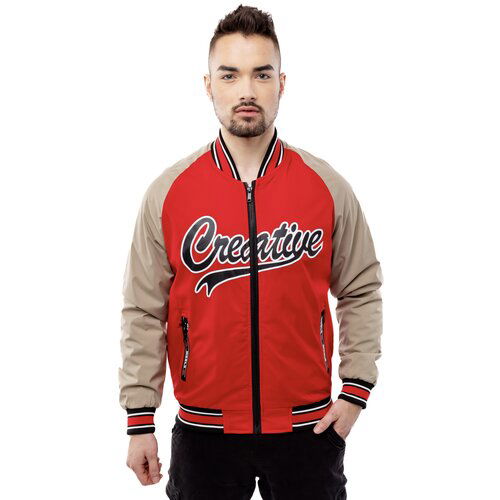 Glano Men's Baseball Jacket - Red Slike