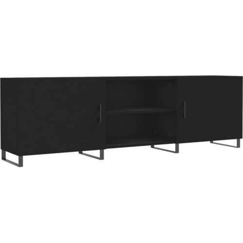 Maison Chic TV omarica - TV enota - Televizijska omarica črna 150x30x50 cm inženirski les, (21700064) Cene