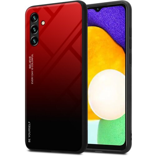 Cadorabo Ohi&amp;scaron;je, združljiv s Samsungom v rdeči barvi - črni - dvobarvni za&amp;scaron;čitni pokrov iz silikona TPU in hrbta iz kaljenega stekla, (20589652) Slike
