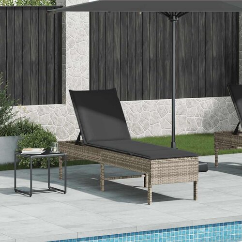  Ležaljka s jastukom svijetlosiva 55x200x44 cm poli ratan Cijene