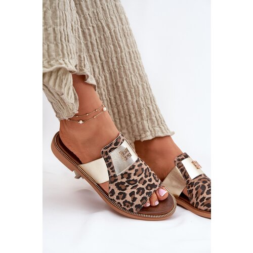 Zazoo Elegant Flat Heel Natural Leather Sandals Cene