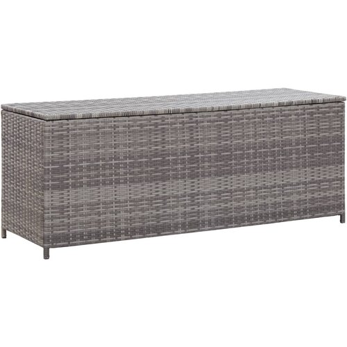 VidaXL Vrtna &amp;scaron;katla siva 120x50x60 cm poli ratan Slike