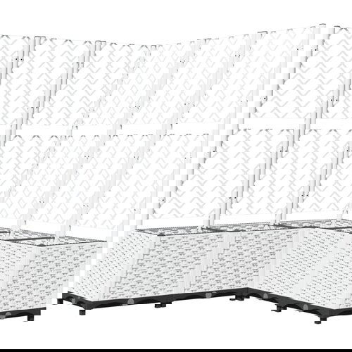Maison Chic Cvetlično korito - Cvetlični Lonec z oporno mrežo belo 120x120x136 cm PP, (21789643) Slike