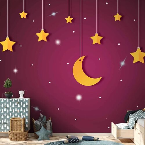  Foto tapeta - Skyline - violet night sky landscape with stars for children 450x315 Vodootporna Cene