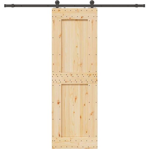 vidaXL Drsna vrata s kompletom vodil 70x210 cm trdna borovina Cene