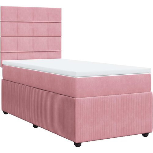 Box spring krevet s madracem ružičasti 80 x 200 cm bar&amp;scaron;unasti Slike