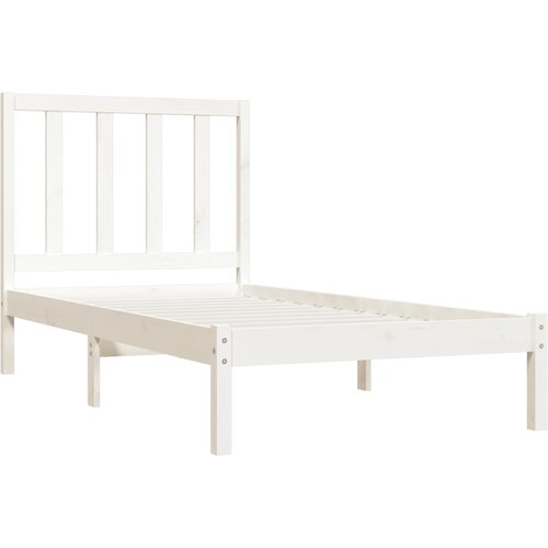  Okvir za krevet od borovine bijeli 75x190 cm jednokrevetni Slike