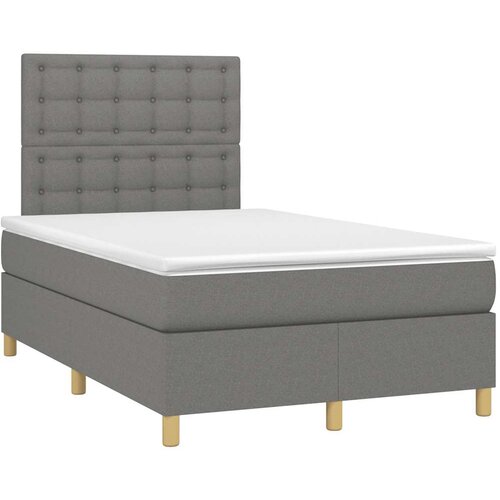 Maison Chic Box spring postelja - Vzmetna postelja z vzmetnico temno siva 120x190 cm blago SL3712, (21902901) Cene
