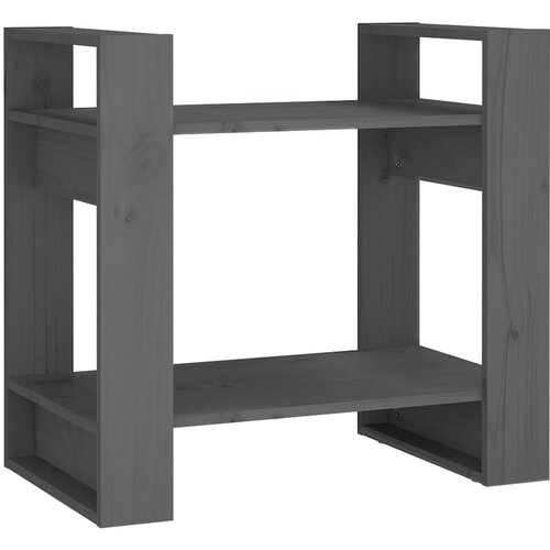 Maison Chic Knjižna omara - Knjižni regal siva 60x35x57 cm trdna borovina, (21723484) Cene