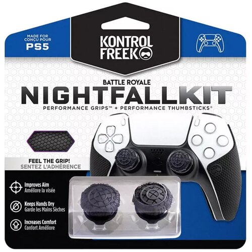 KontrolFreek Nightfall Kit - Battle Royale - Performance Grips & Thumbsticks PS 5 Cene