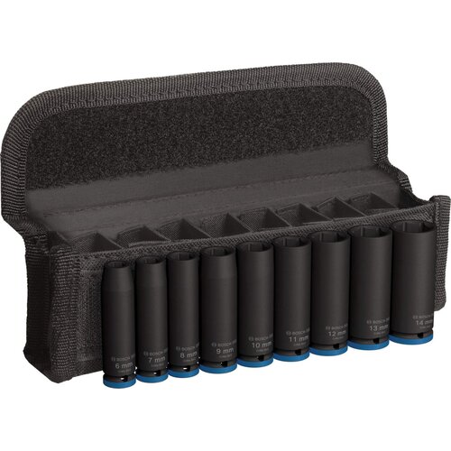 Bosch set kovanih nasadnih ključeva 6 - 14mm, 1/4&amp;quot;, duboki, 9 delova, pro impact socket 2608003035 Slike