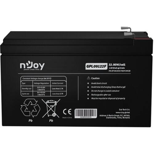 Njoy GPL09122F baterija za UPS 12V 9Ah (BTVACIUOCTB2FCW02B) Cene