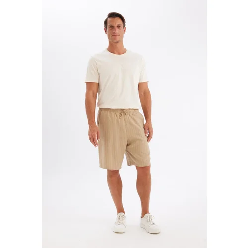 Defacto Relax Fit Linen Blend Bermuda Shorts