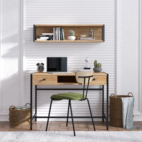 Hanah home radni sto 100x72x60​cm hrast-crni Slike