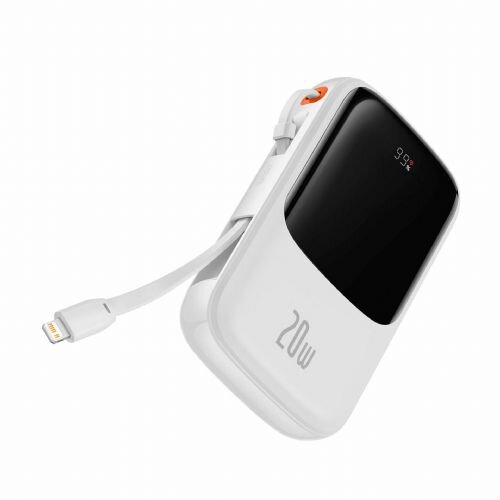 Baseus prenosna baterija 10.000mAh 20W powerbank lightning bela PPQD060002 Slike