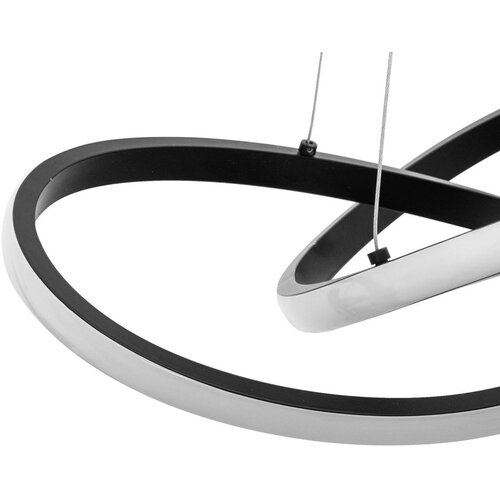 Toolight moderna led stropna svjetiljka + pilot app793-cp crni stan Slike
