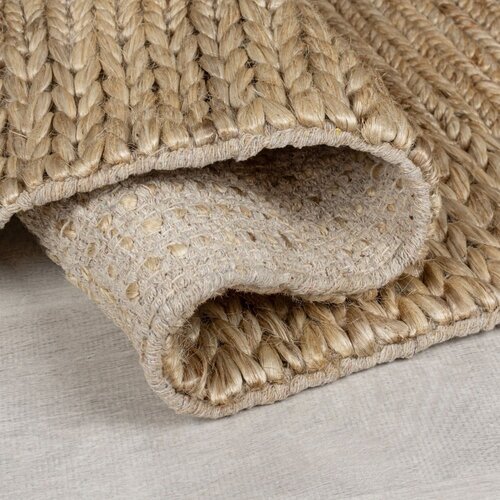 Flair Rugs Ročno tkana preproga iz konopljastega osleza v naravni barvi 120x170 cm Drew Border &amp;ndash; Slike