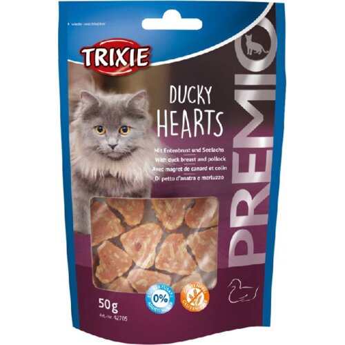 Trixie Poslastice za mačke Ducky Hearts, Pačeće grudi, 50 g Cene