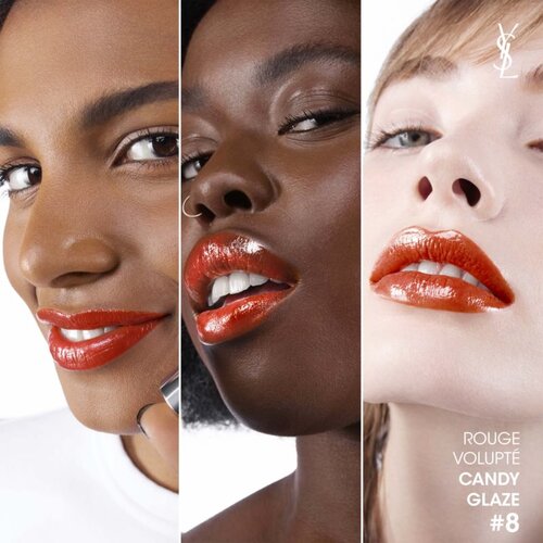 Yves Saint Laurent Rouge Volupt&amp;eacute; Candy Glaze balzam za ustnice 8 Chilli Delight Slike