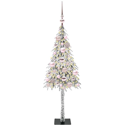  Božićno drvce s 150 LED svjetlima Bijelo 120 cm PE i čelik Slike
